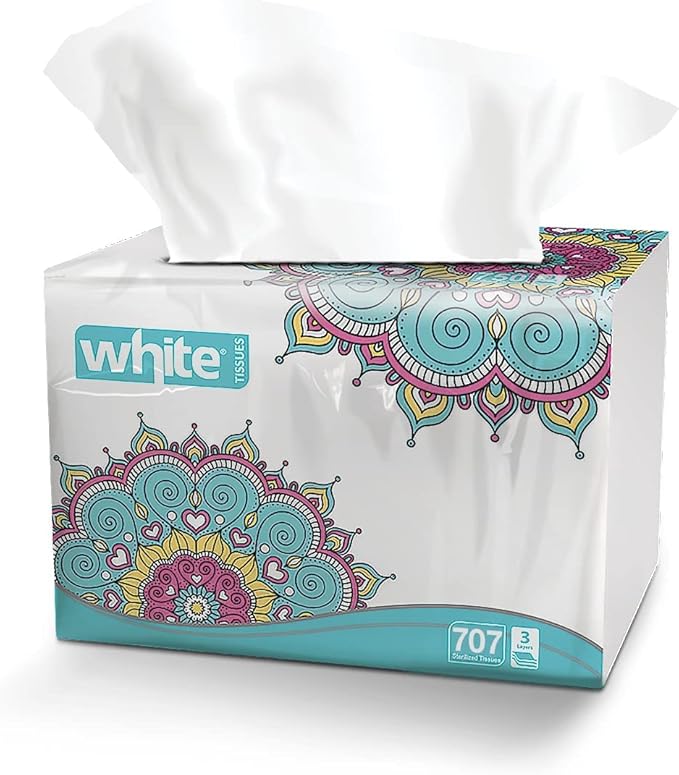 White Flexi Facial Tissues – 707 Tissues, 3Ply