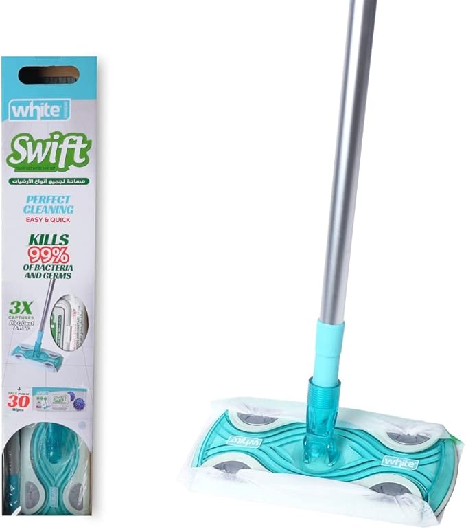 White Mop Kit + Free Pack of 30 Wipes