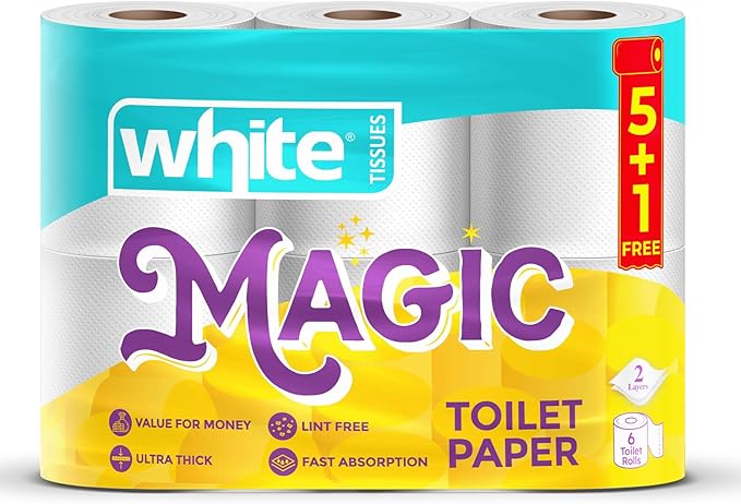 White Magic Toilet Rolls 6 Rolls 3-Ply